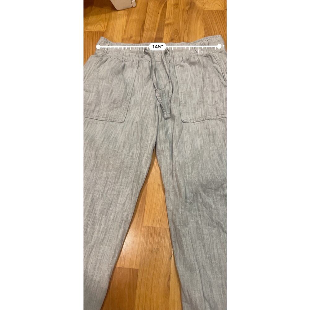Gap Rib Utility Jogger Grey Chambray Cotton Elastic Waist Women's S - Picture 2 of 5